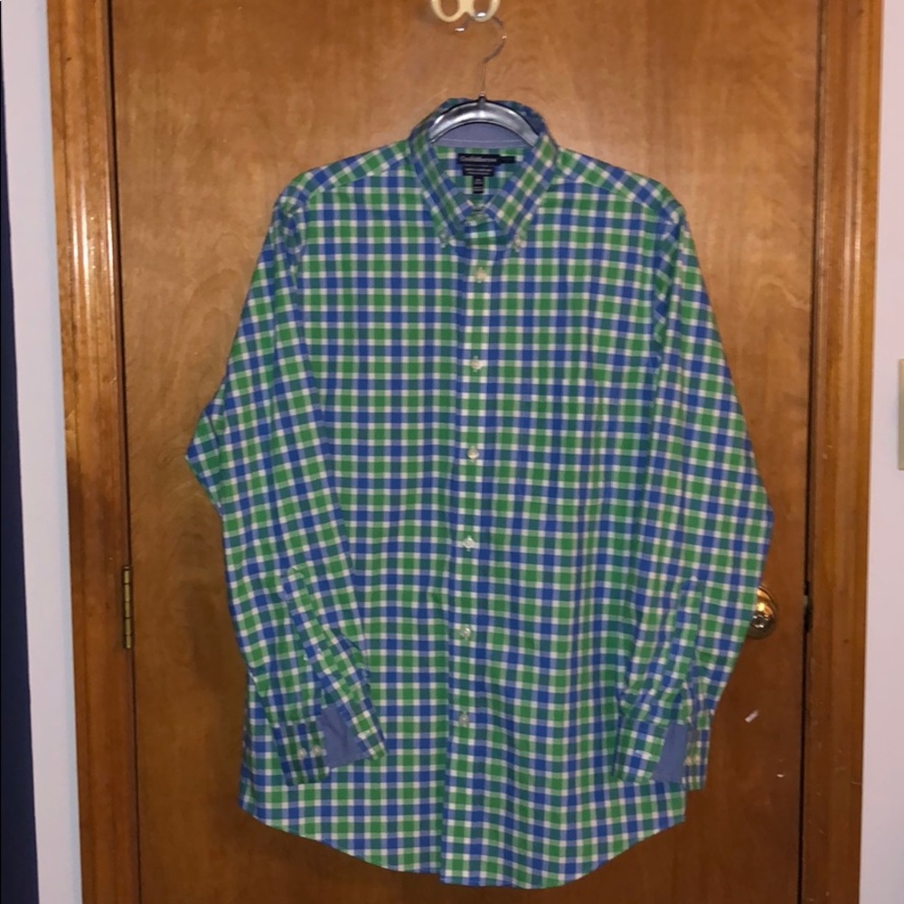 Checkered button shirt